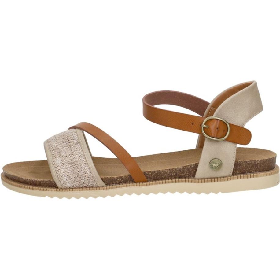 Mustang - Sandalen Plat Bruin
