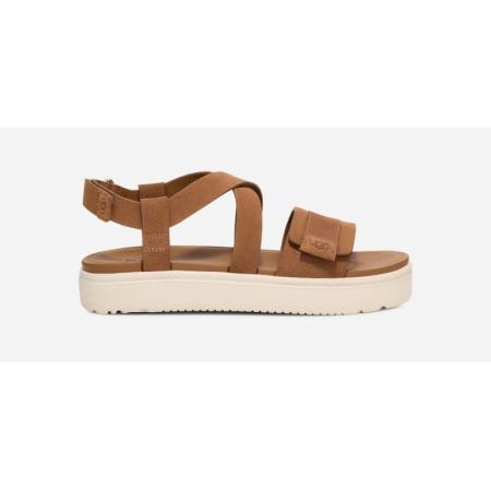 UGG® Zayne Ankle Strap II-sandaal voor dames in Brown, Maat 36, Nubuck/Suede