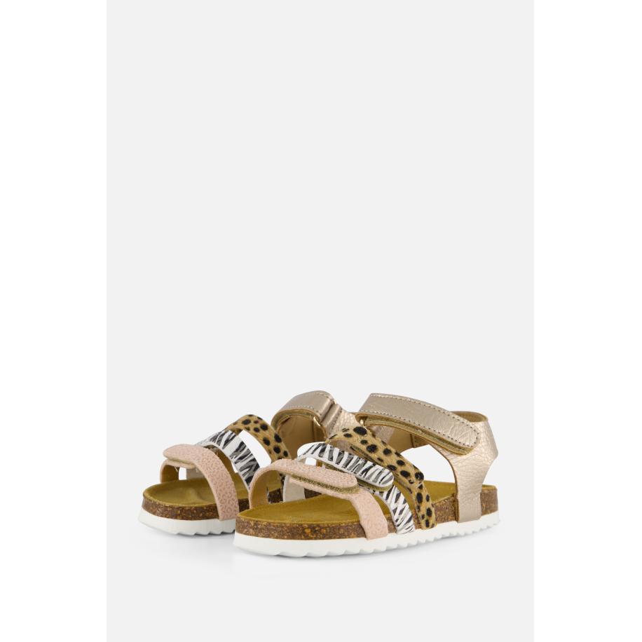 Develab Sandalen goud Leer Goud
