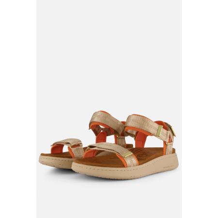 Woden Line Lite Sandalen beige Textiel