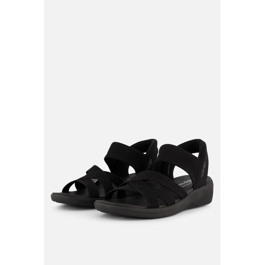 Skechers Arya Slip-ins Sandalen zwart Textiel Zwart