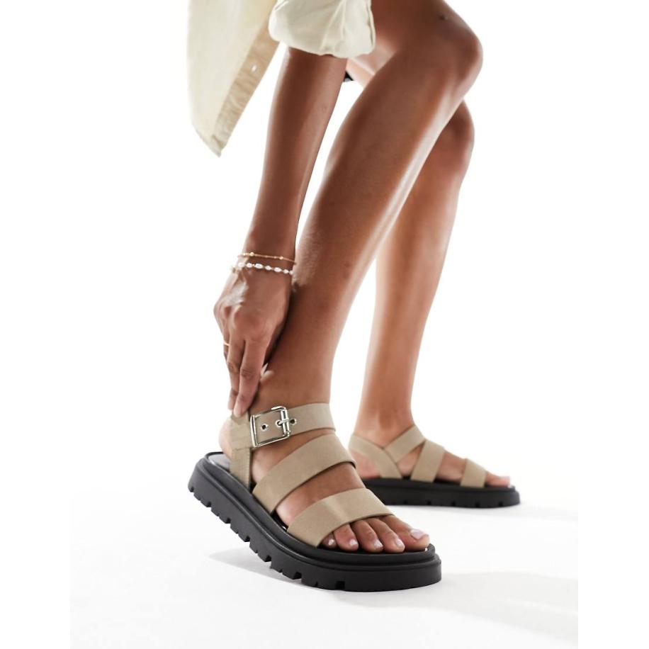 schuh Tina Sandalen in taupe suède-Neutraal Multicolor
