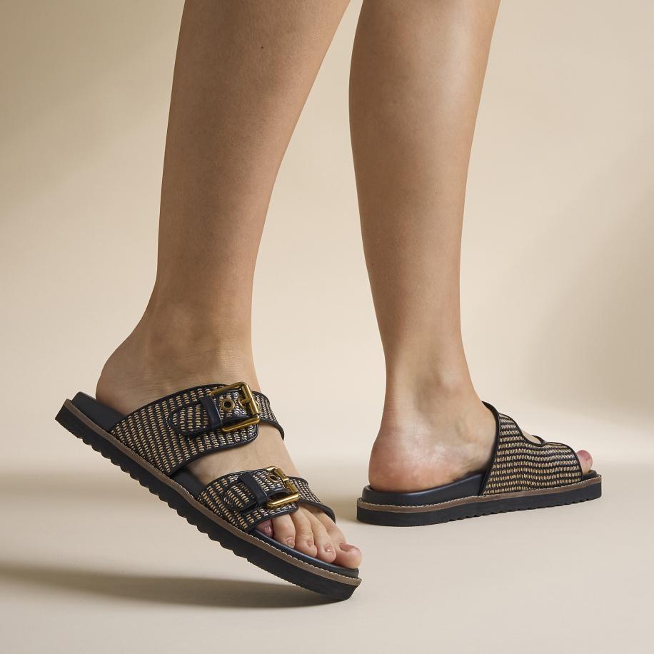 Mexx Reilly Penny Slippers zwart Synthetisch Zwart