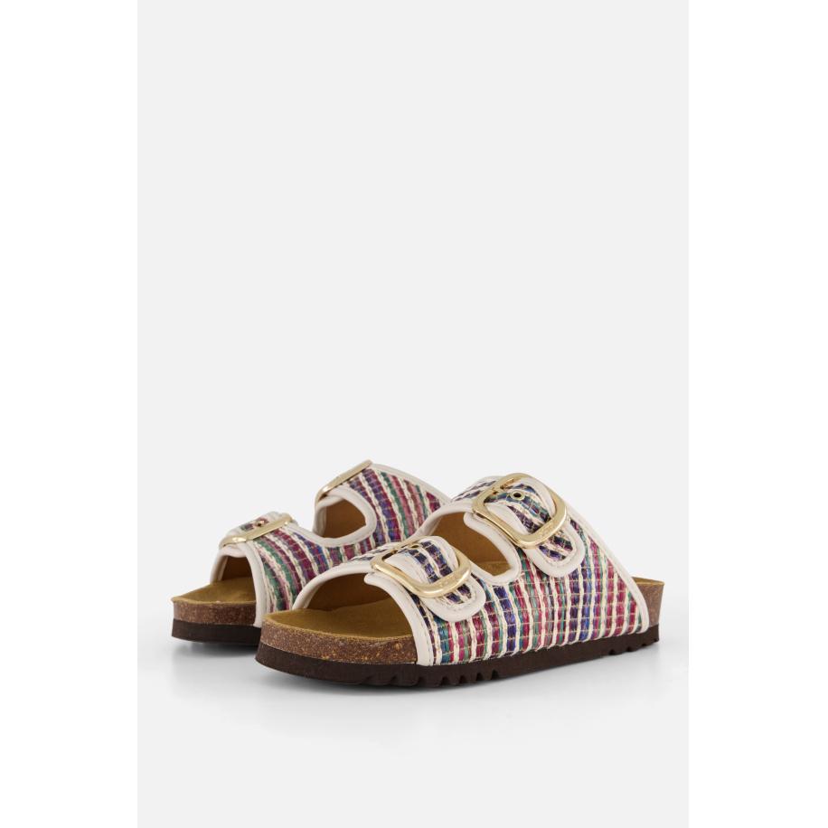 Scholl Noelle Raffia Slippers bruin Synthetisch Bruin