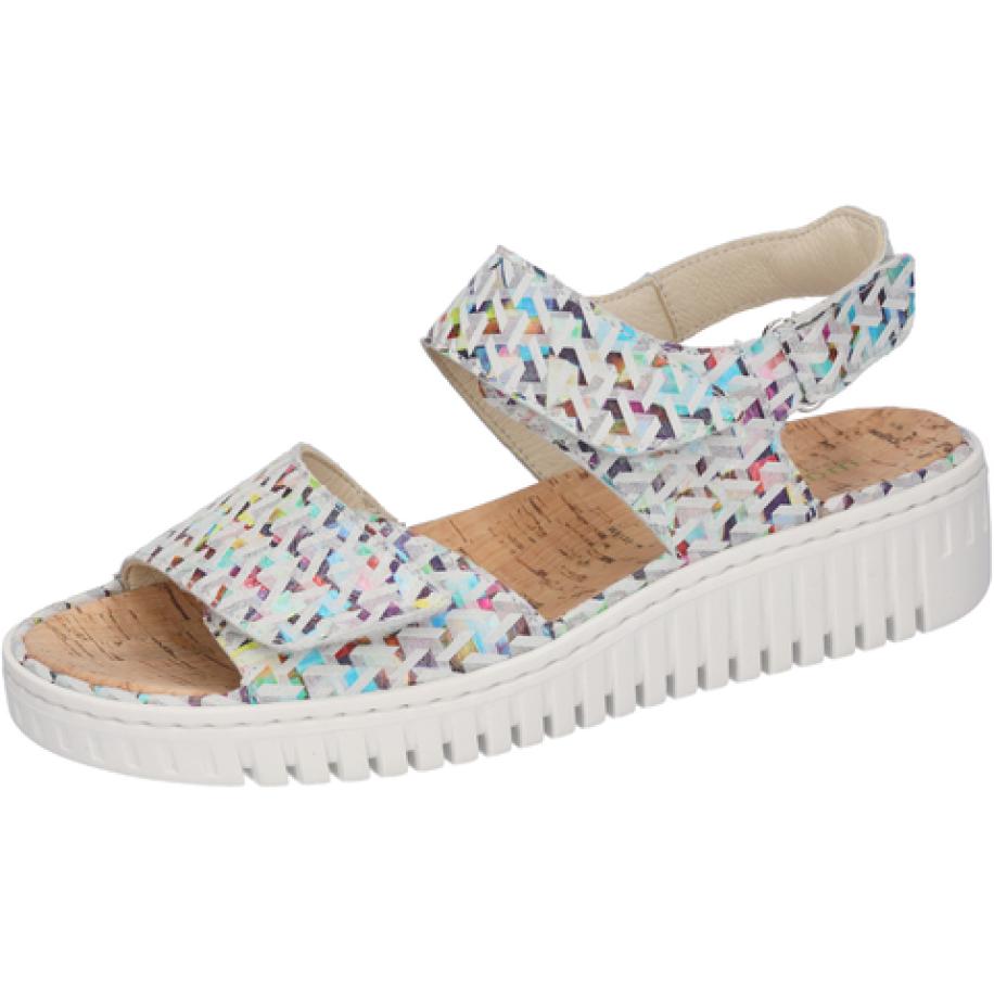 Waldläufer WALDLÄUFER Sandaal lichtblauw / lichtroze / zwart / wit -