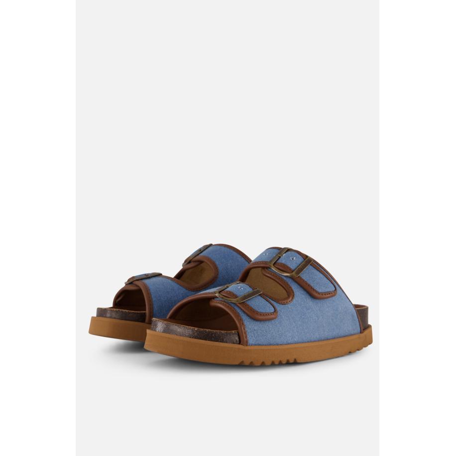 Scholl Juliette Slippers blauw Synthetisch Blauw