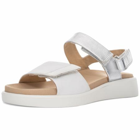 Ara ARA Sandalen met riem zilver / wit