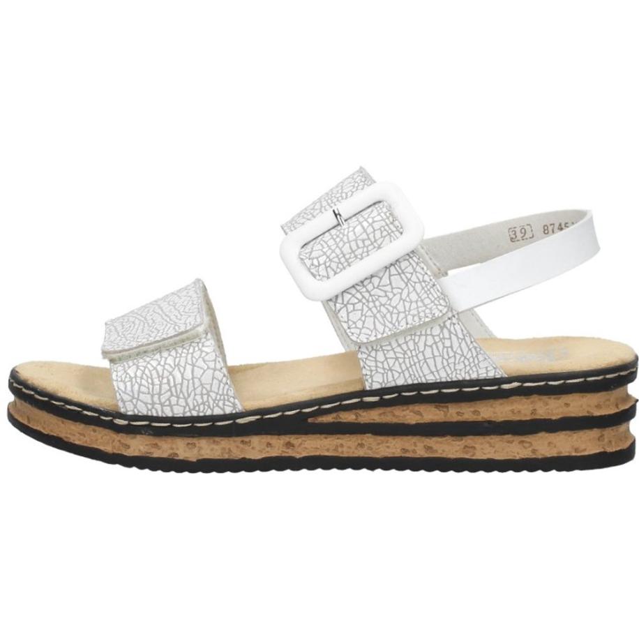 Rieker - Sandalen Plat Wit