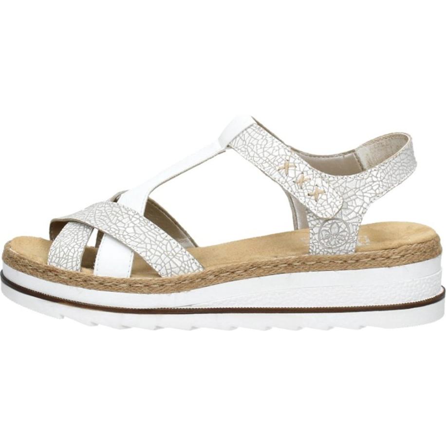 Rieker - Sandalen Plat Wit