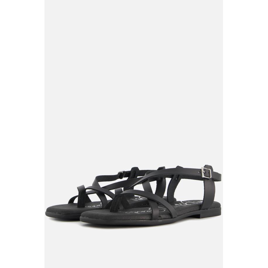 Oh My Sandals Athena Sandalen zwart Leer Zwart