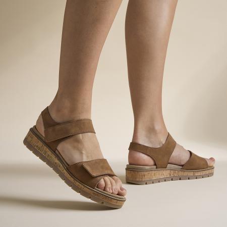 Feyn Sandalen cognac Nubuck