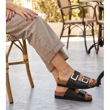 Scholl Monterey Slippers zwart Synthetisch