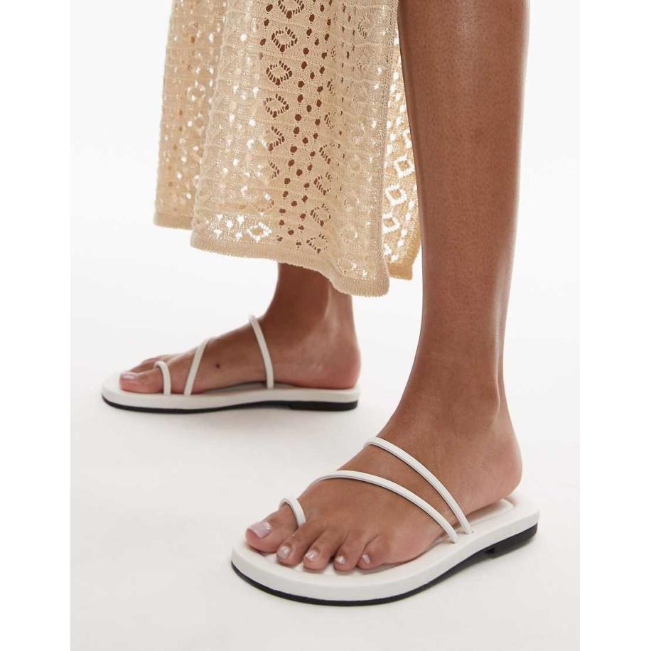 Topshop Jasper Minimalistische sandalen in wit Wit