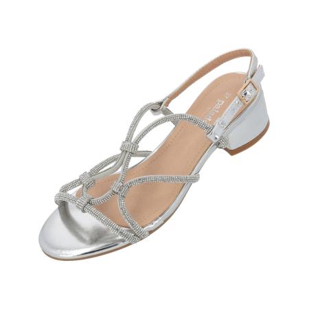 Palado by Sila Sahin Sandalen met riem zilver