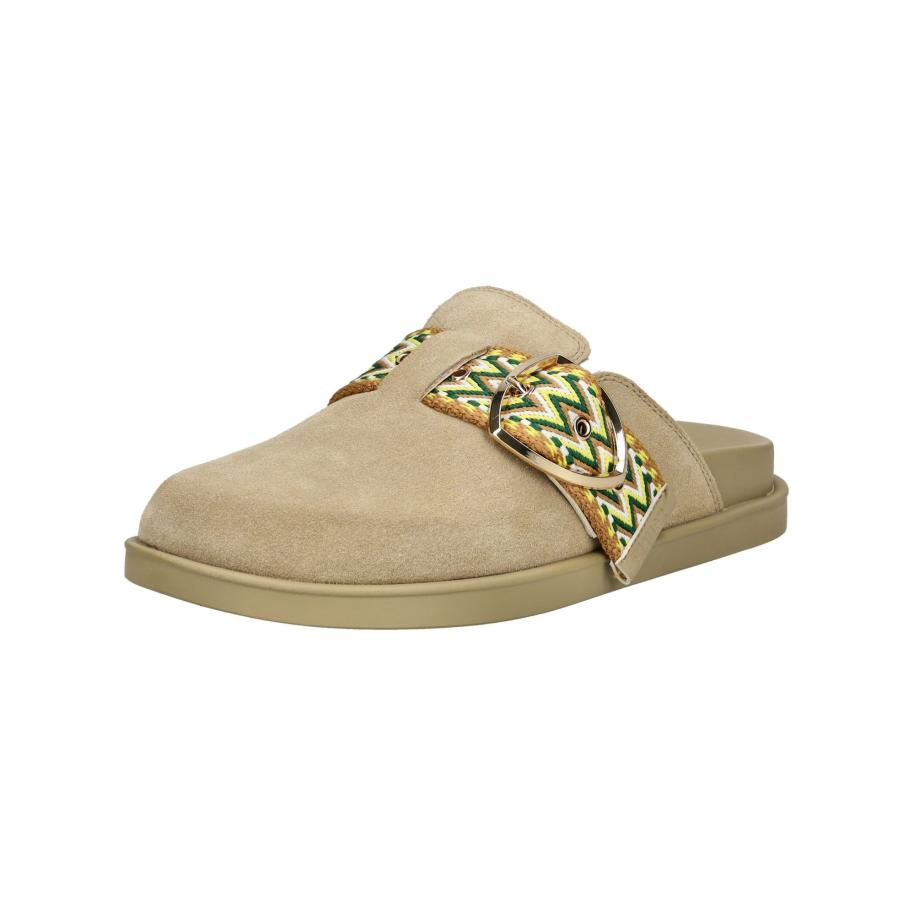 Blauer.USA Blauer.USA Muiltjes beige / karamel / donkergroen / wit -