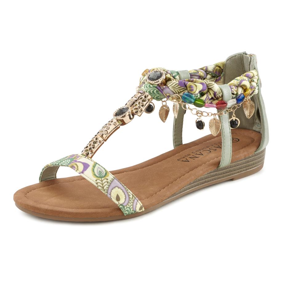 Lascana LASCANA Sandalen met riem pastelgroen / gemengde kleuren -
