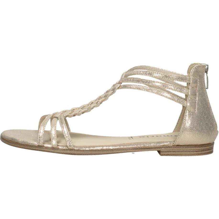 Tamaris - Sandalen Plat Goud