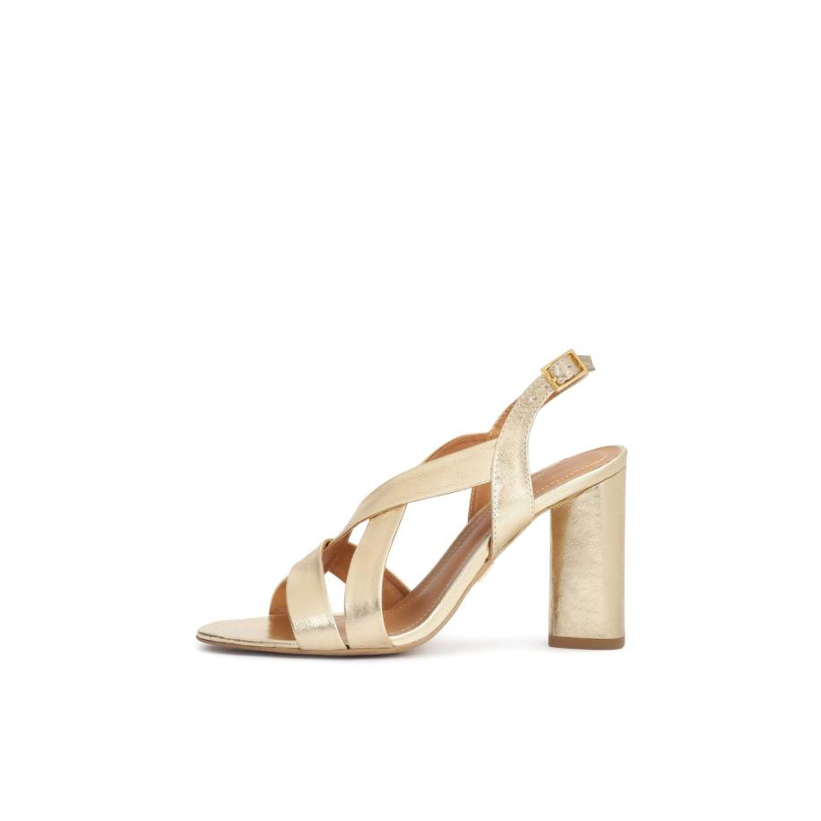 Kazar Kazar Sandalen met riem goud -