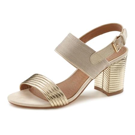 Lascana LASCANA Sandaal beige / goud