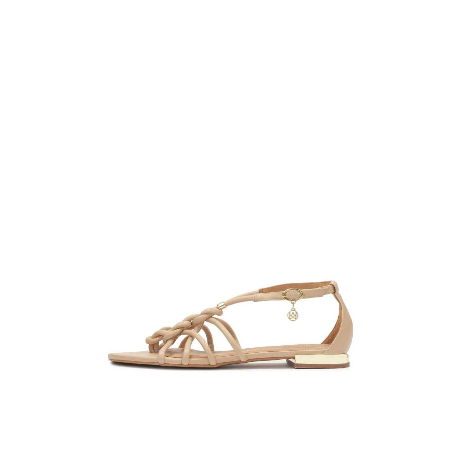 Kazar Kazar Sandalen met riem beige / goud -