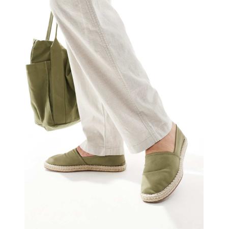 ASOS DESIGN - Espadrilles in kakigroen