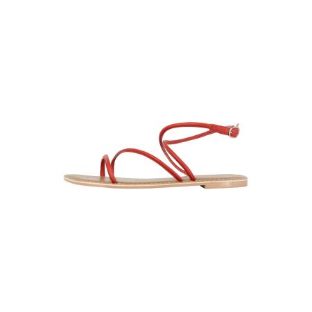 Faina faina Sandalen met riem beige / rood