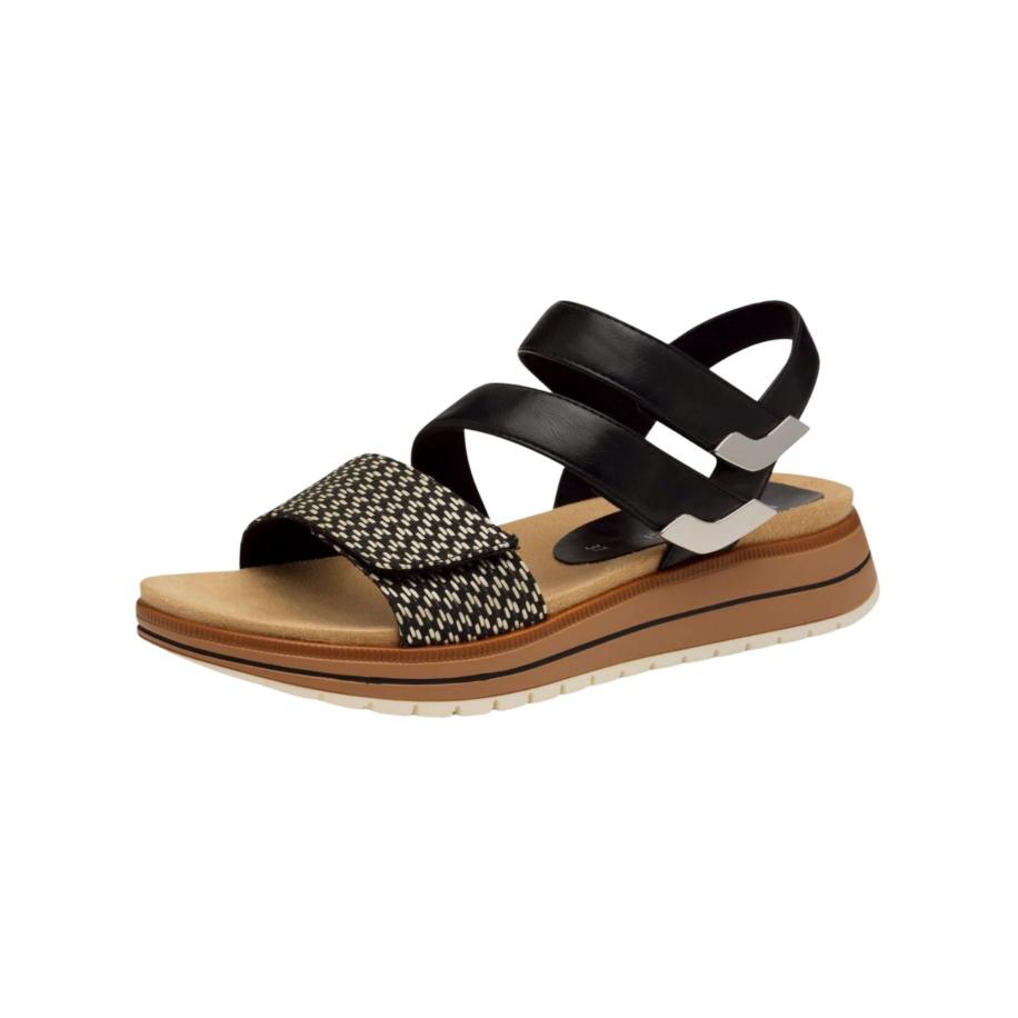 Marco Tozzi MARCO TOZZI Sandalen met riem zwart / zilver / wit -