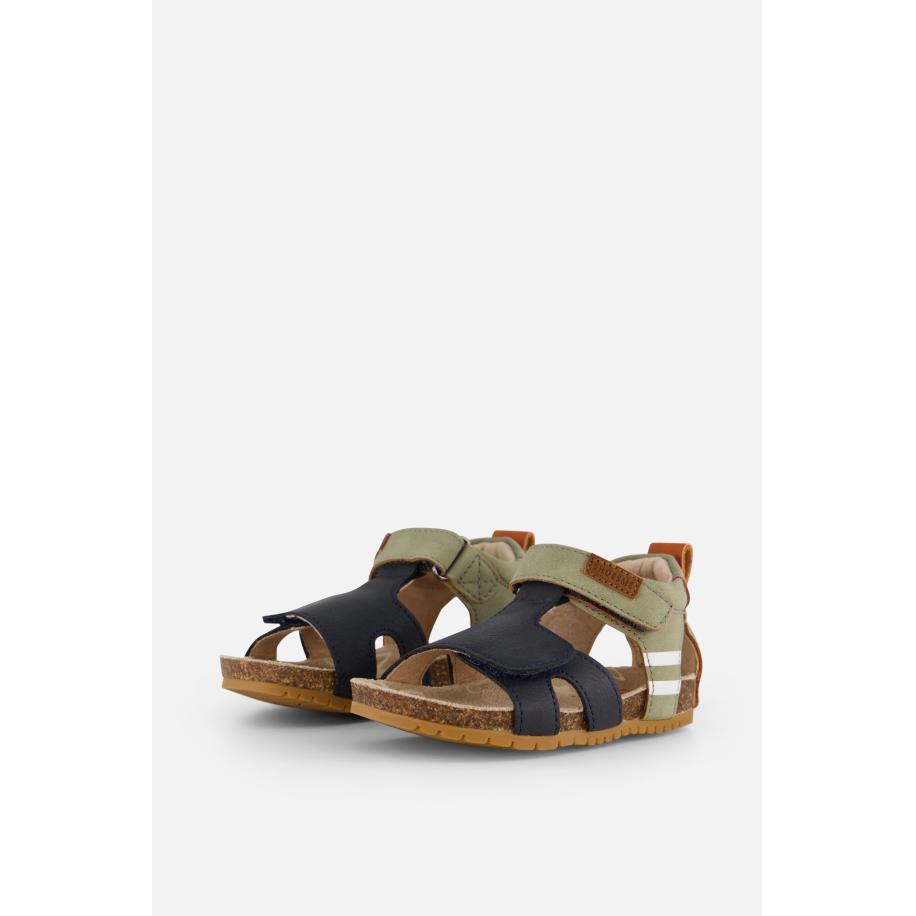 Shoesme Bio Sandalen groen Leer Groen