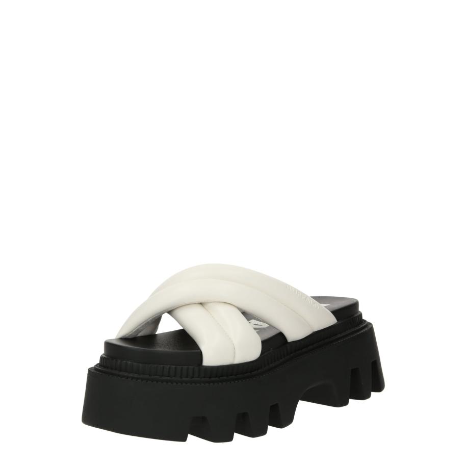 Buffalo BUFFALO Muiltjes Flora zwart / offwhite -