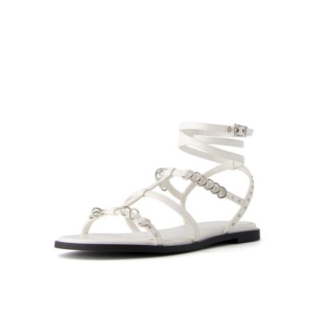 Bershka Bershka Sandalen met riem zilver / wit