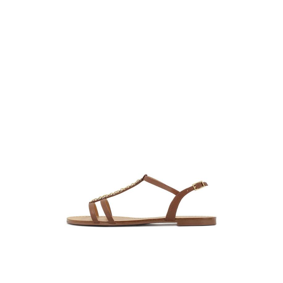 Kazar Kazar Sandalen met riem bruin / goud -