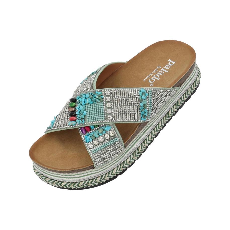 Sila Sahin Palado by Sila Sahin Muiltjes Kegno turquoise / pastelgroen / zilver -