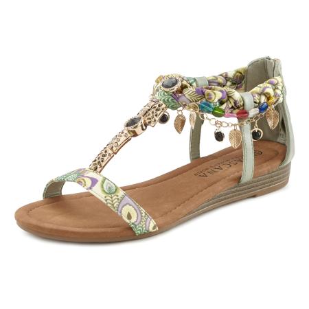 Lascana LASCANA Sandalen met riem pastelgroen / gemengde kleuren