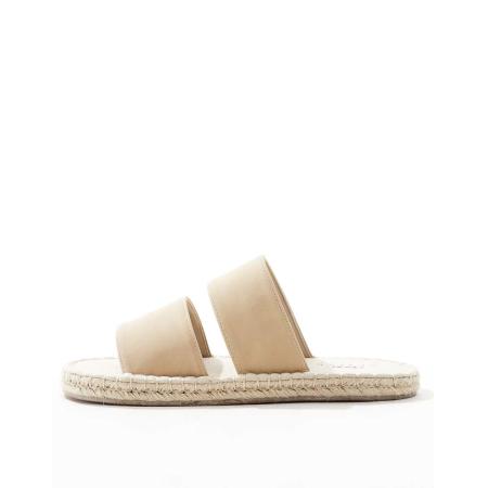 ASOS DESIGN - Espadrille instapsandalen in stone-Neutraal