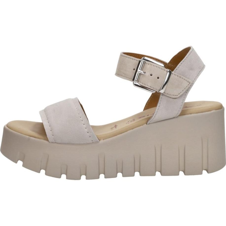 Tamaris - Sandalen Plat Bruin