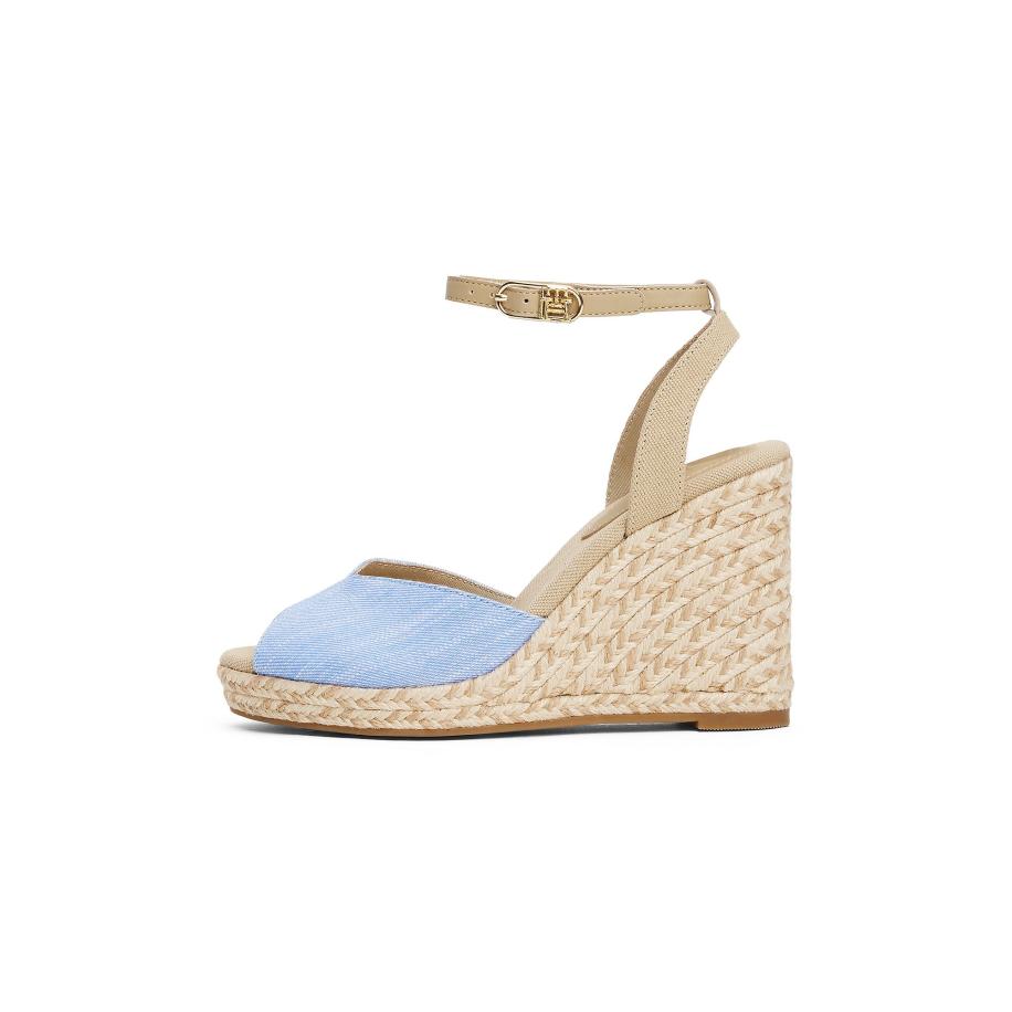 Tommy Hilfiger TOMMY HILFIGER Sandaal beige / hemelsblauw -