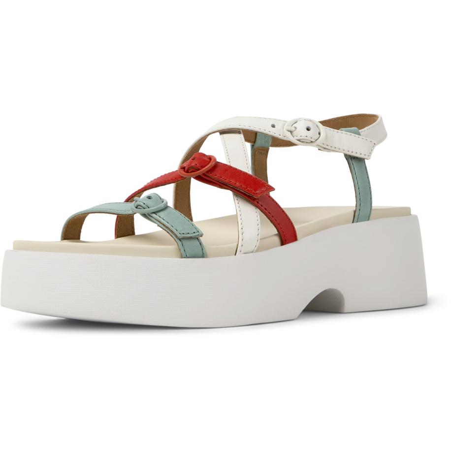 Camper CAMPER Sandalen met riem Tasha mintgroen / rood / wit -