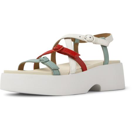 Camper CAMPER Sandalen met riem Tasha mintgroen / rood / wit