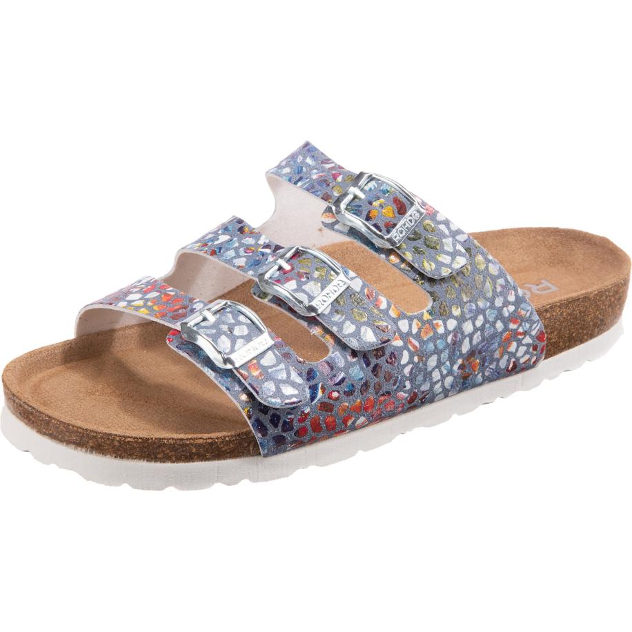 Rohde ROHDE Muiltjes Alba blauw / bruin / rood / wit -