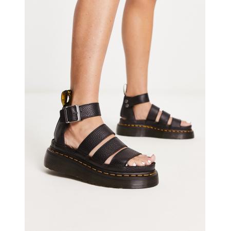 Dr Martens Clarissa II quad Sandalen dikke zool in zwart-Black