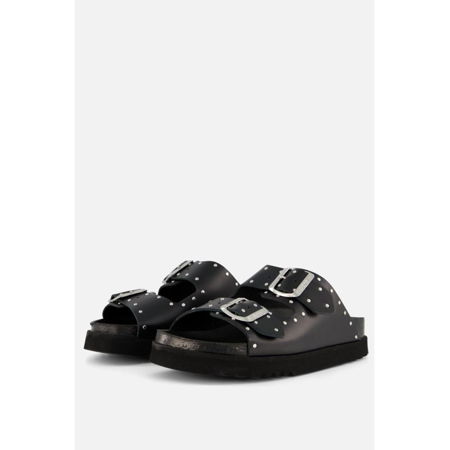 Scholl Beatriz Slippers zwart Leer Zwart