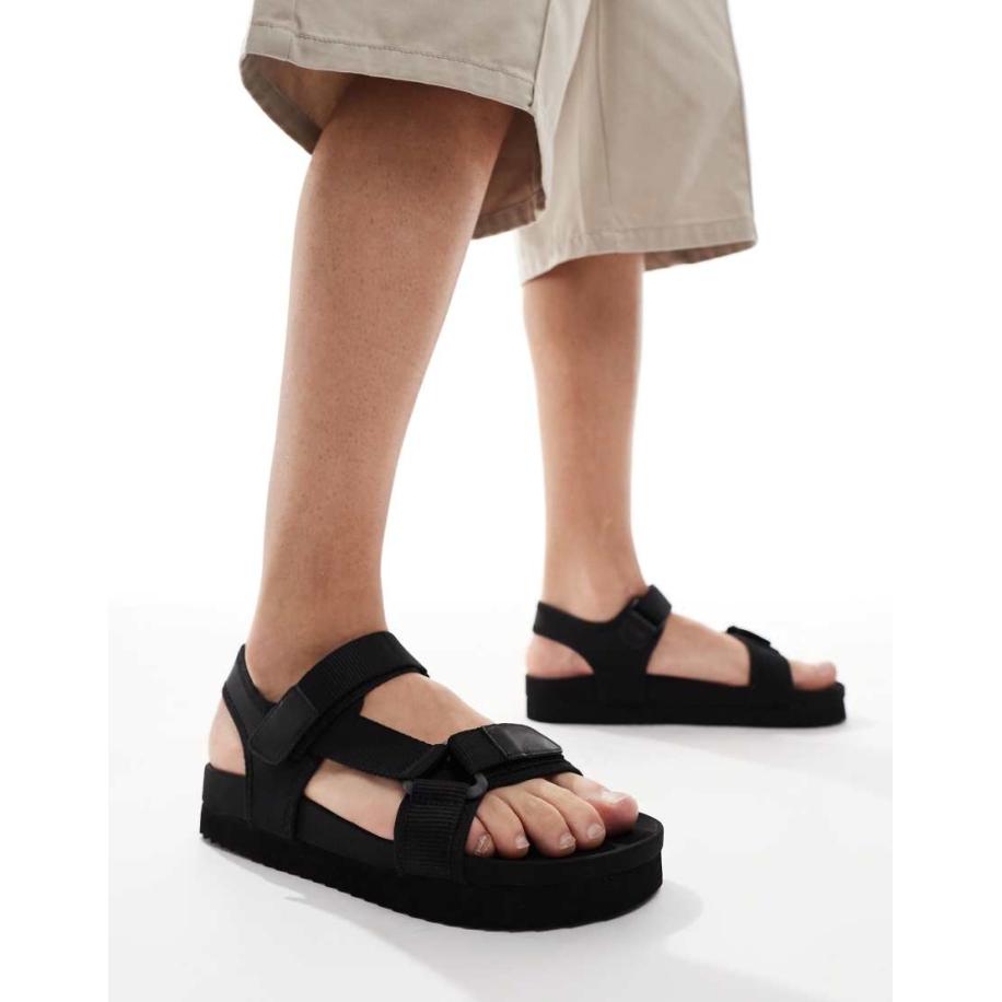ASOS DESIGN - Tech sandalen in zwart Zwart