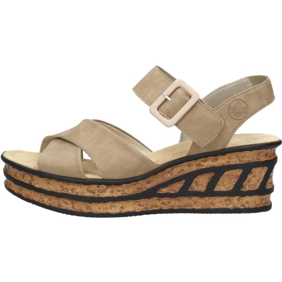 Rieker - Sandalen Hak Bruin