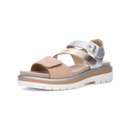 Ara ARA Sandalen met riem camel / rose-goud / zilver