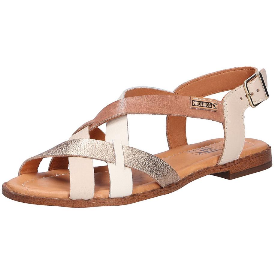Pikolinos PIKOLINOS Sandalen met riem Algar beige / bruin / goud -