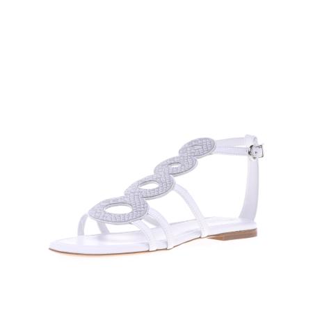 Baldinini BALDININI Sandalen met riem Lizard wit