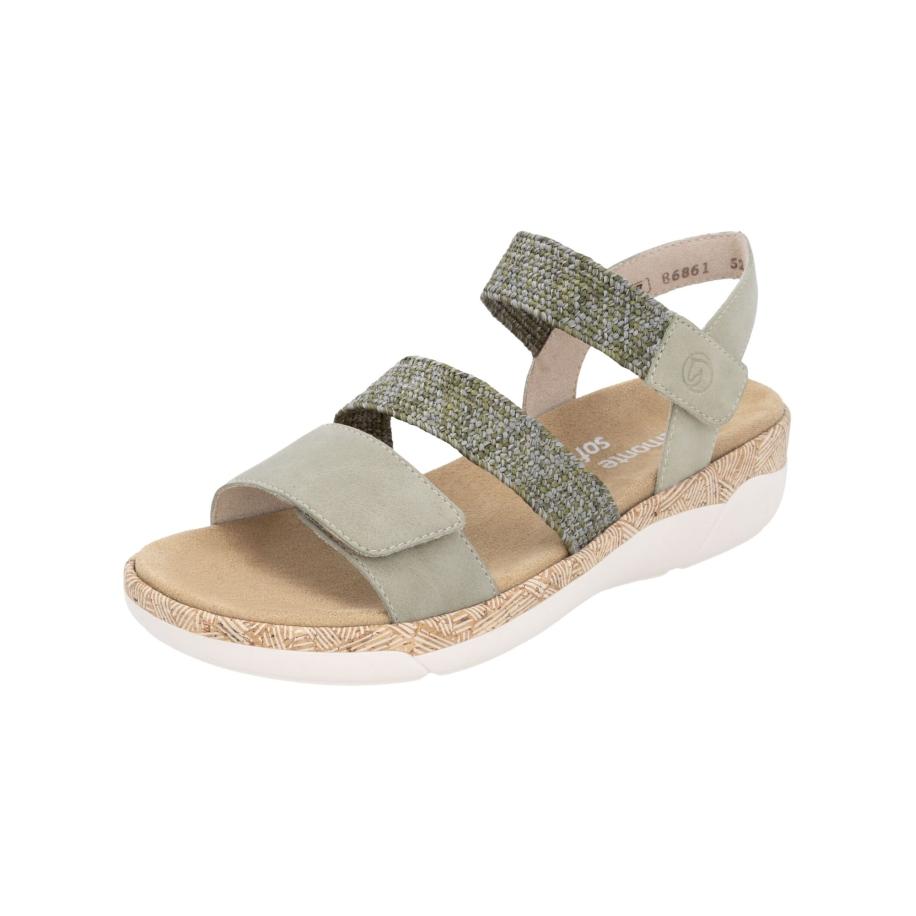 Remonte REMONTE Sandaal olijfgroen / pastelgroen -