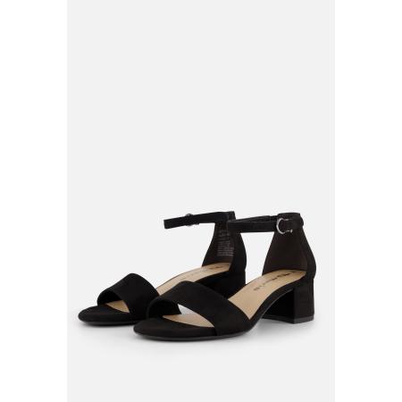 Tamaris Sandalen met hak zwart Textiel