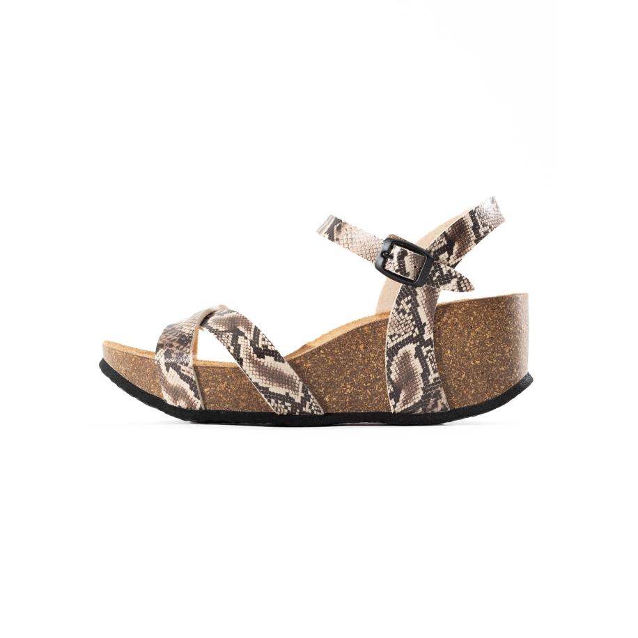 Bayton Bayton Sandalen met riem Venus beige / taupe / zwart -
