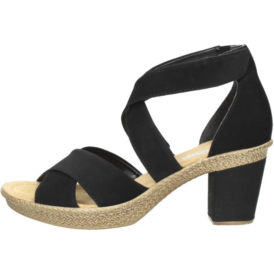 Rieker - Dames Sandalen Zwart